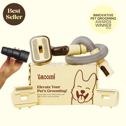 Yomi&GROOMI™ 3-In-1 Vacuum Pet Brush