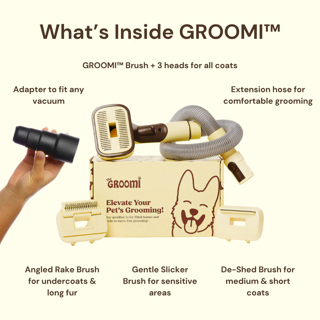 Yomi&GROOMI™ 3-In-1 Vacuum Pet Brush