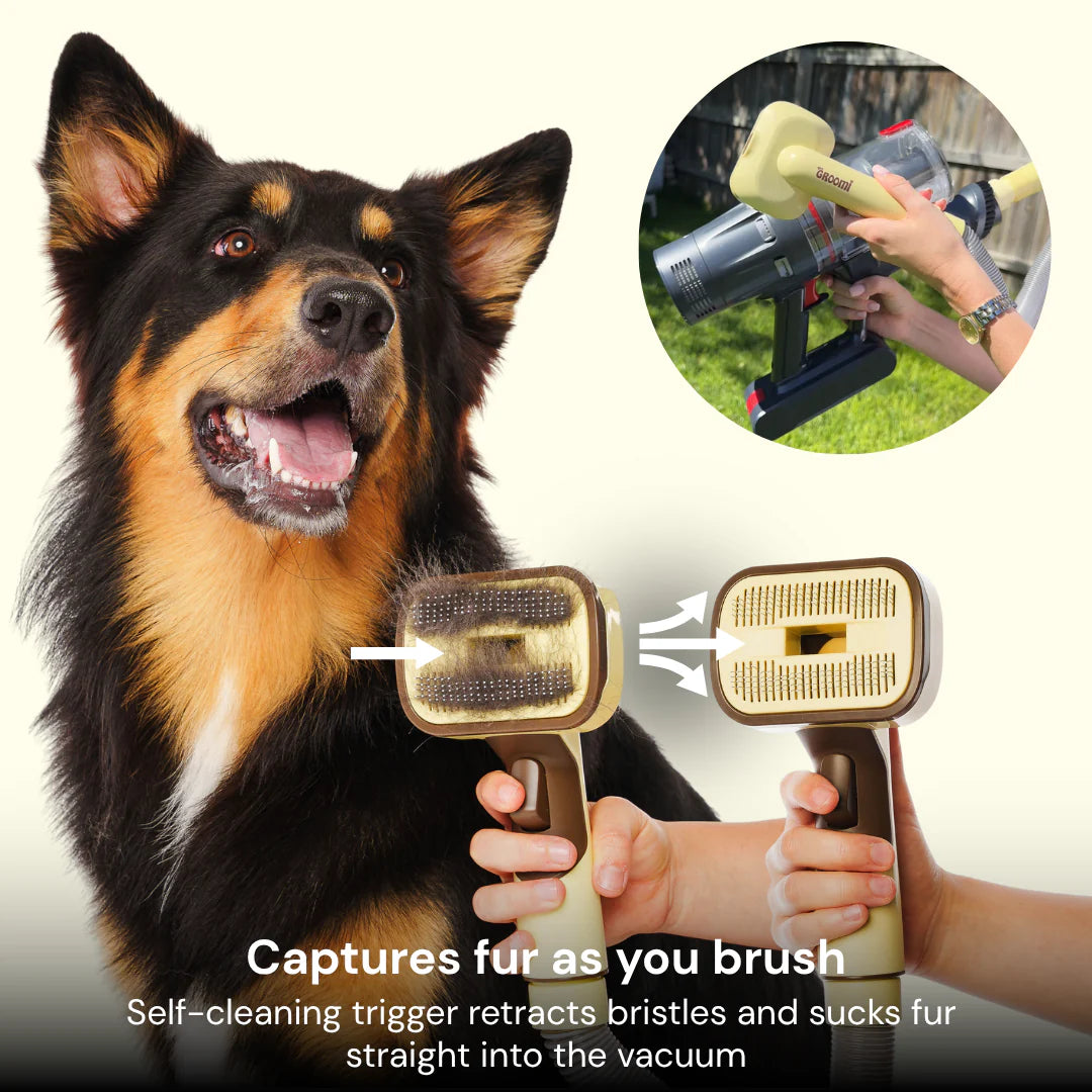 Yomi&GROOMI™ 3-In-1 Vacuum Pet Brush